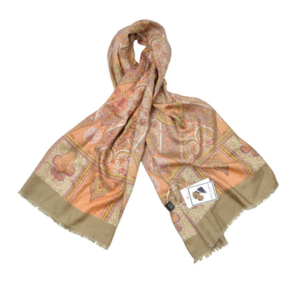 Classic 100% Silk Dress Scarf ca. 144cm - Paisley