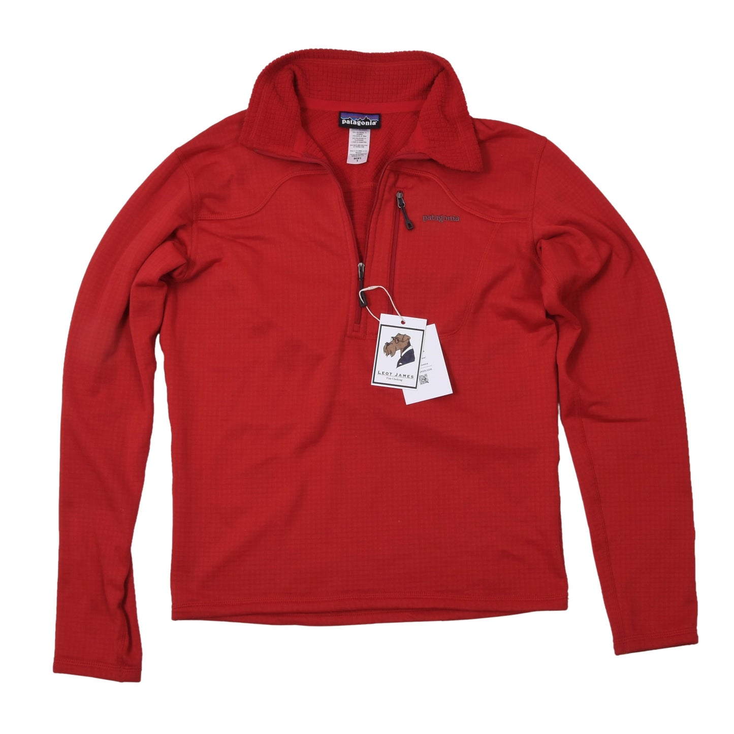 Patagonia Polartec Fleece 1/4 Zip Pullover Größe S Brust ca. 50cm - Rot