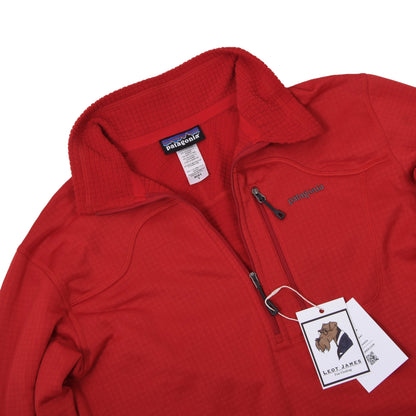 Patagonia Polartec Fleece 1/4 Zip Pullover Größe S Brust ca. 50cm - Rot