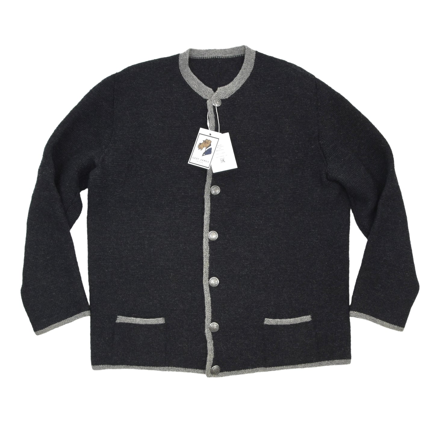 Classic Wool Cardigan/Trachtenweste ca. 60cm - Grey