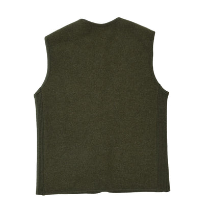 Giesswein Boiled Wool Sweater Vest Size 52 Chest ca. 50.5cm - Moss Green