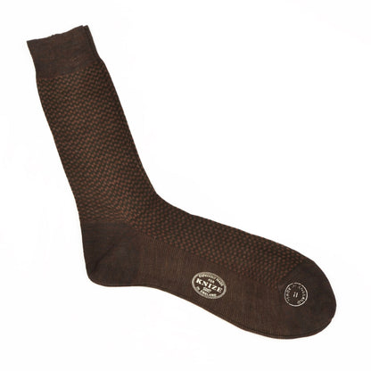 NOS Knize Wien Superfine Merino Wolle Socken Gr. 11 Made in England - Grün & Braun