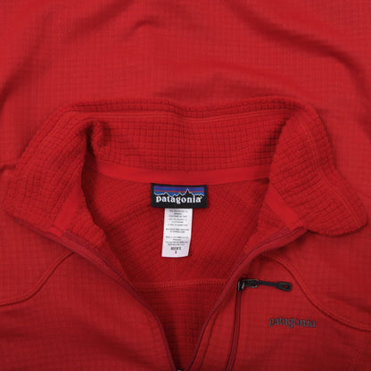Patagonia Polartec Fleece 1/4 Zip Pullover Größe S Brust ca. 50cm - Rot