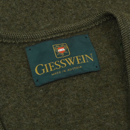 Giesswein Boiled Wool Sweater Vest Size 52 Chest ca. 50.5cm - Moss Green