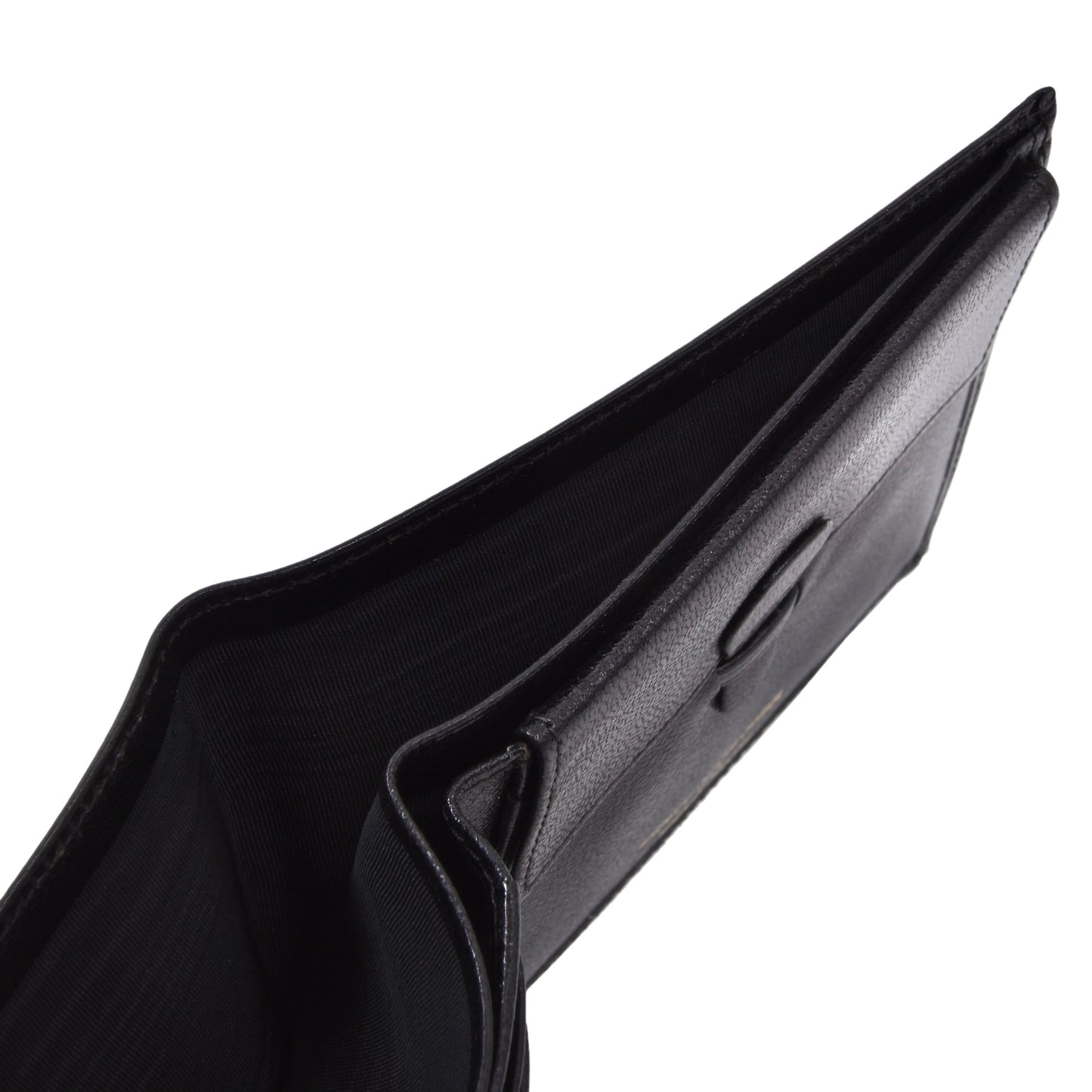 NOS Baumgartner am Graben Wien 1/10 9kt Gold Ledergeldbörse - Schwarz