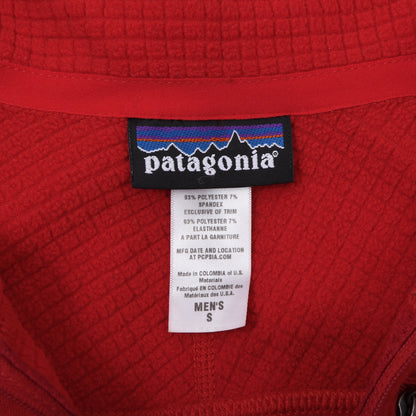 Patagonia Polartec Fleece 1/4 Zip Pullover Größe S Brust ca. 50cm - Rot