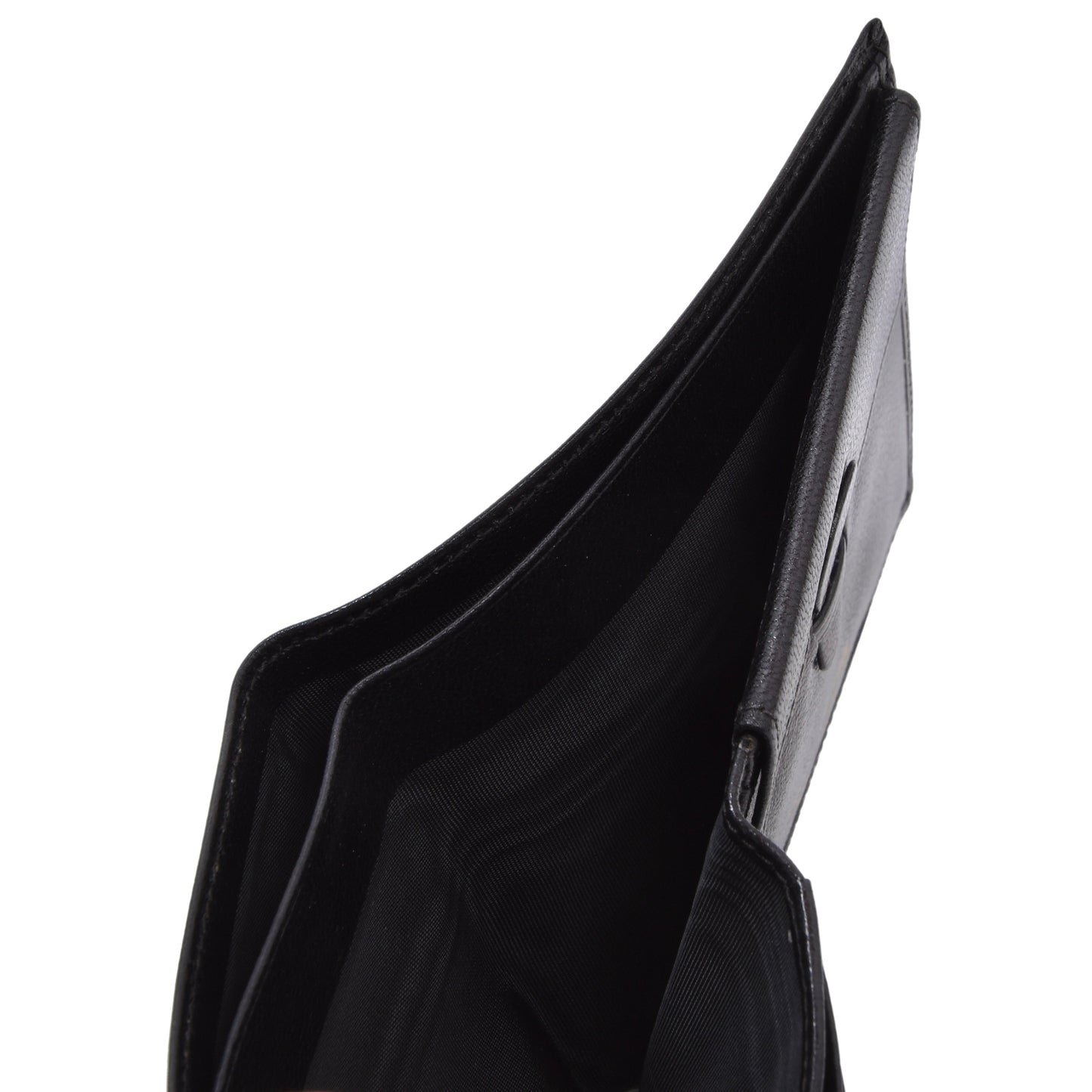 NOS Baumgartner am Graben Wien 1/10 9kt Gold Ledergeldbörse - Schwarz