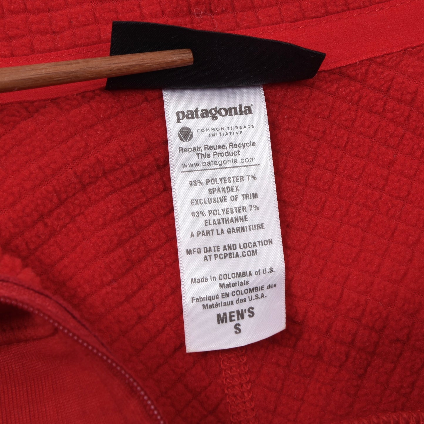 Patagonia Polartec Fleece 1/4 Zip Pullover Größe S Brust ca. 50cm - Rot