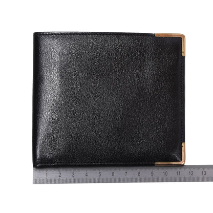 NOS Baumgartner am Graben Wien 1/10 9kt Gold Ledergeldbörse - Schwarz