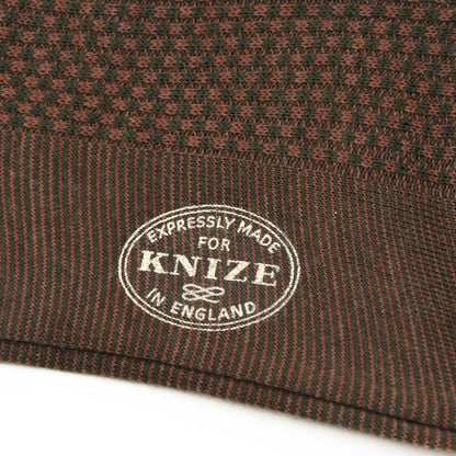 NOS Knize Wien Superfine Merino Wolle Socken Gr. 11 Made in England - Grün & Braun