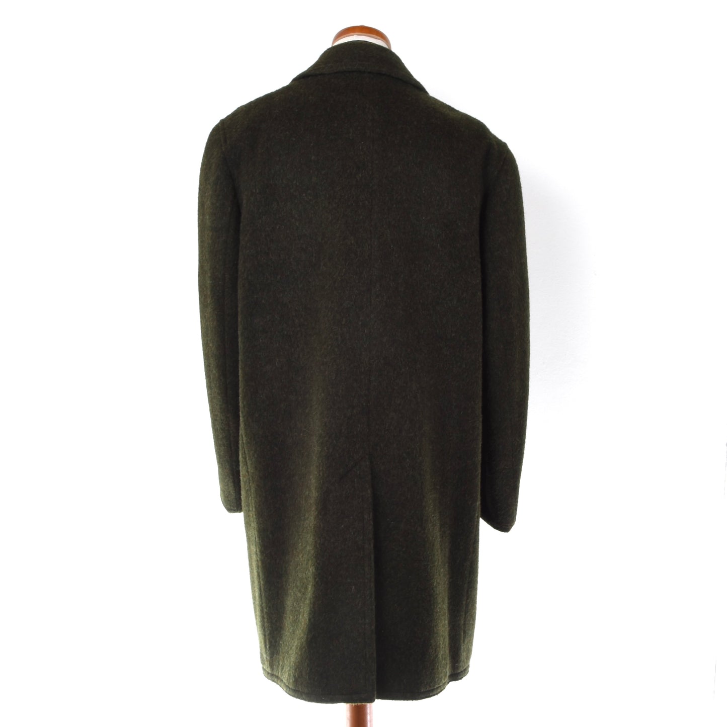 Vintage 100% Wool Overcoat ca. 66.5cm Chest - Moss Green