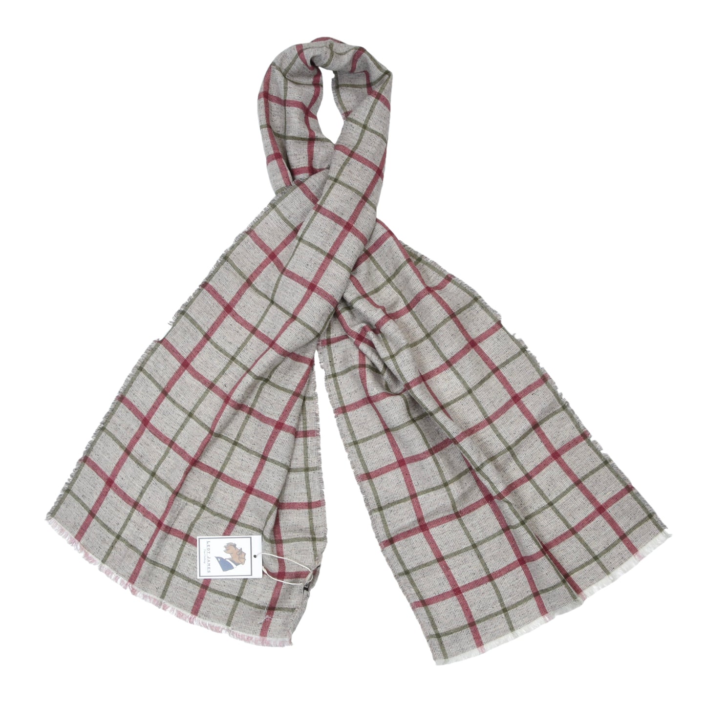 Roda Silk-Linen Summer Scarf ca. 188cm - Windowpane