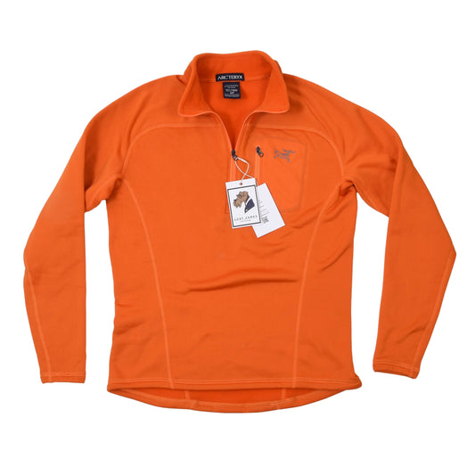 Arcteryx Polartec Fleece 1/4 Zip Pullover Größe S Brust ca. 49cm - Orange