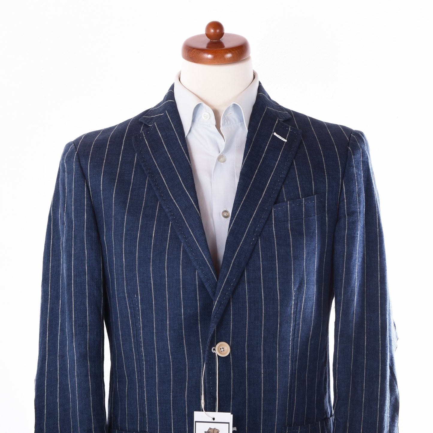 Pal Zileri Leinenjacke Größe 50 ca. 51cm - Blaue Streifen
