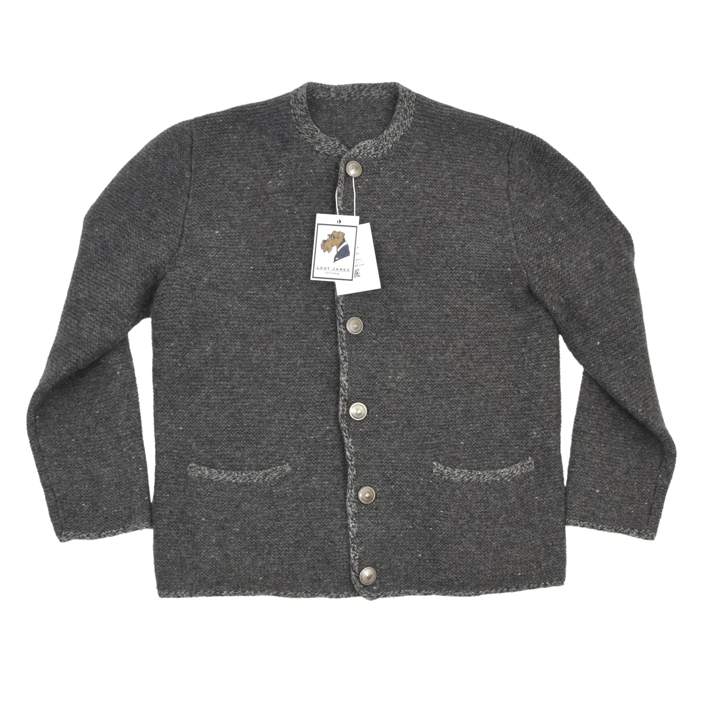 Ruhdorfer Wool Cardigan/Trachtenweste ca. 54cm - Grey