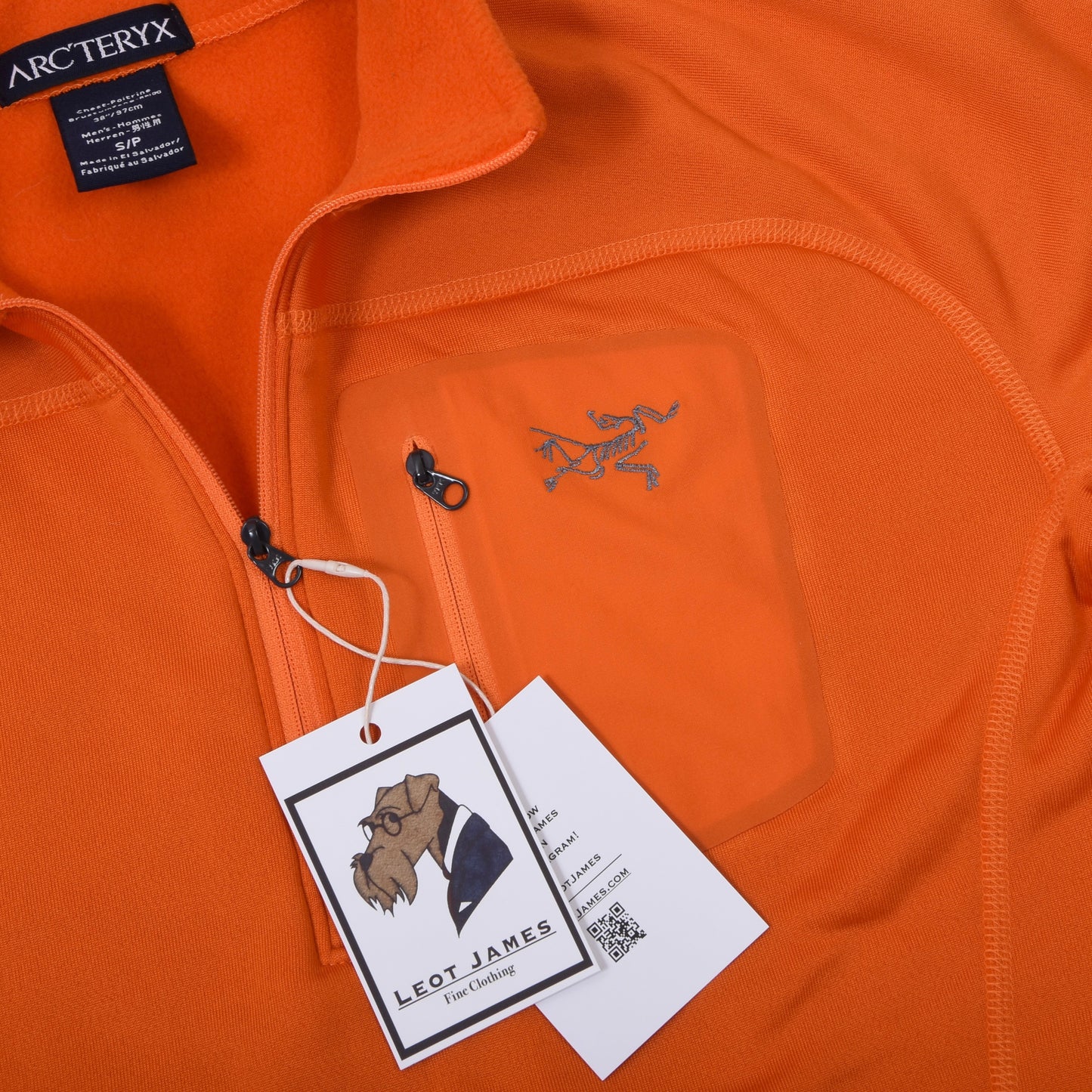 Arcteryx Polartec Fleece 1/4 Zip Pullover Size S Chest ca. 49cm - Orange
