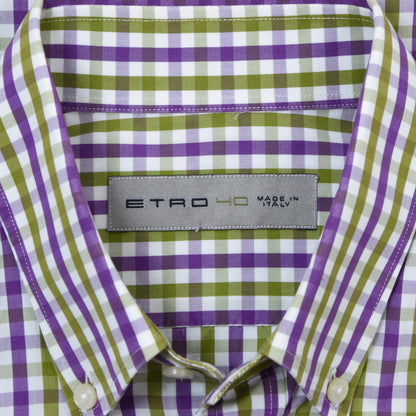 2x Etro Milano Shirts Size 40 - Plaid