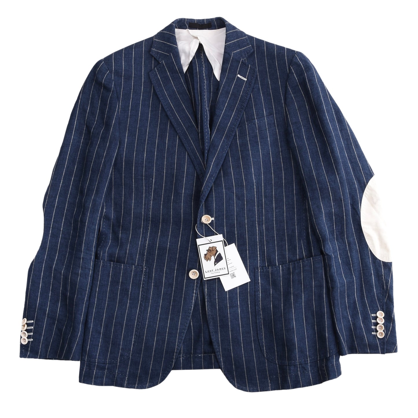 Pal Zileri Leinenjacke Größe 50 ca. 51cm - Blaue Streifen