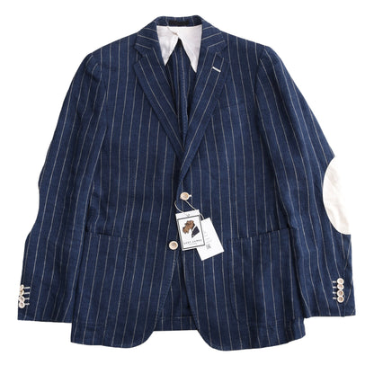 Pal Zileri Leinenjacke Größe 50 ca. 51cm - Blaue Streifen