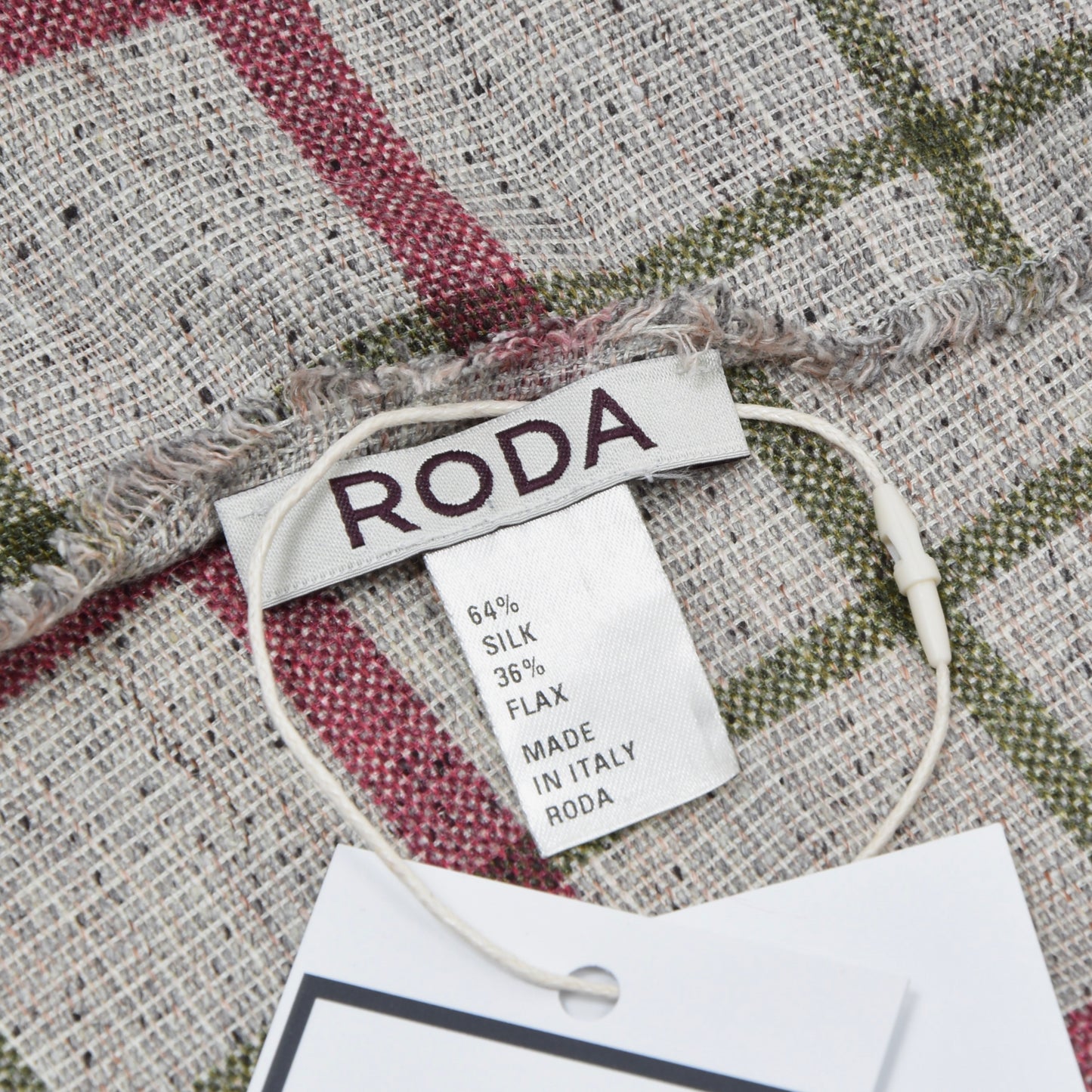 Roda Silk-Linen Summer Scarf ca. 188cm - Windowpane