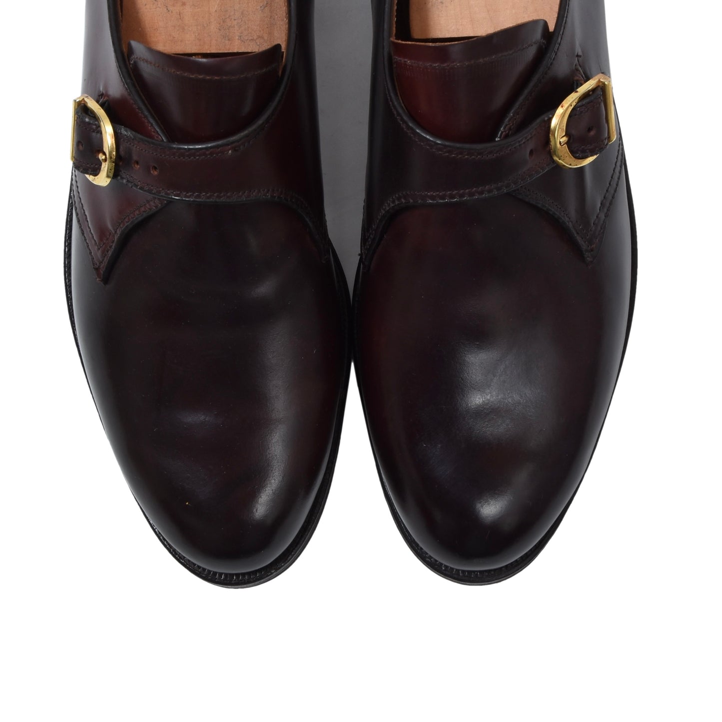 Alden Shell Cordovan Single Monk Schuhe Größe US 7 1/2 C/E