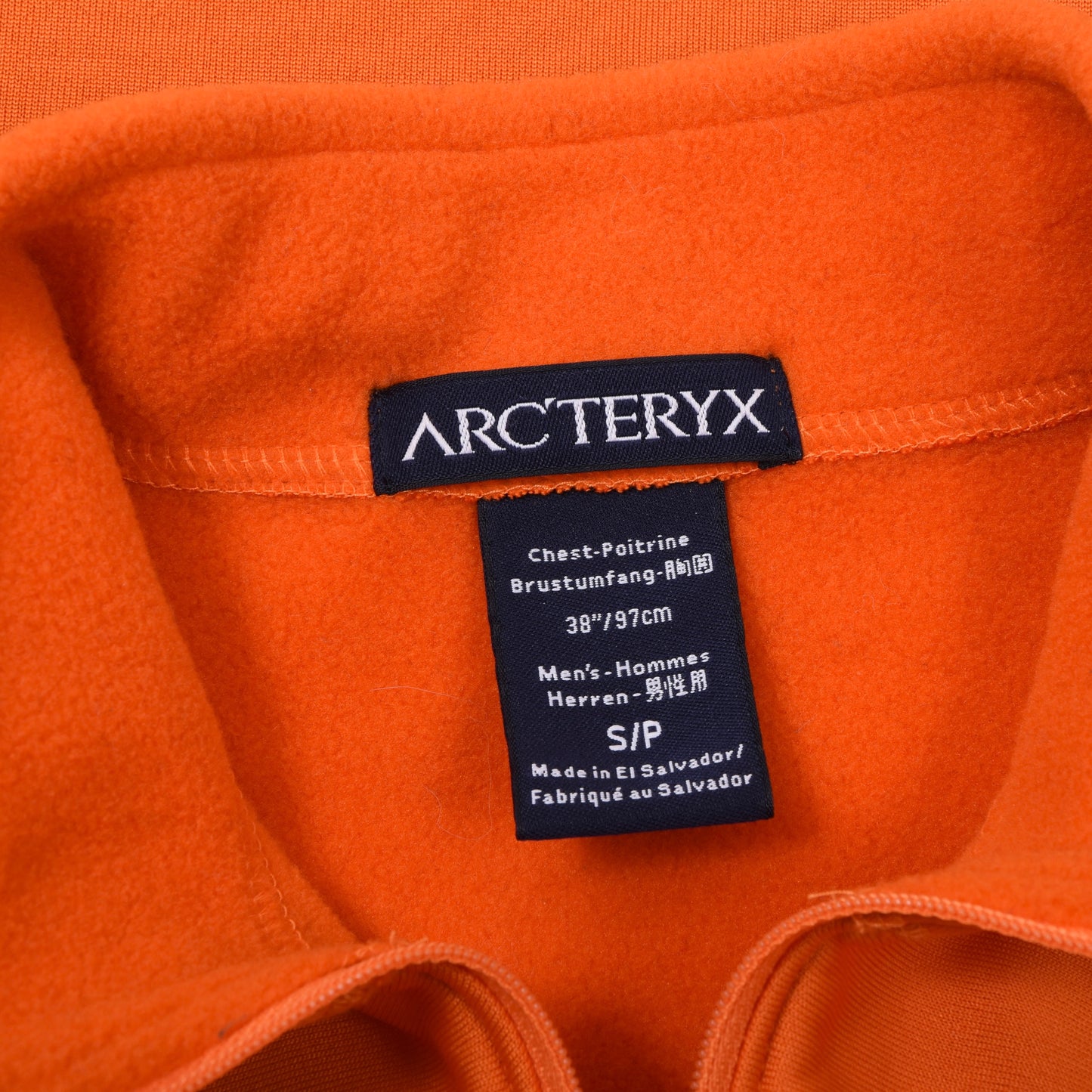 Arcteryx Polartec Fleece 1/4 Zip Pullover Size S Chest ca. 49cm - Orange