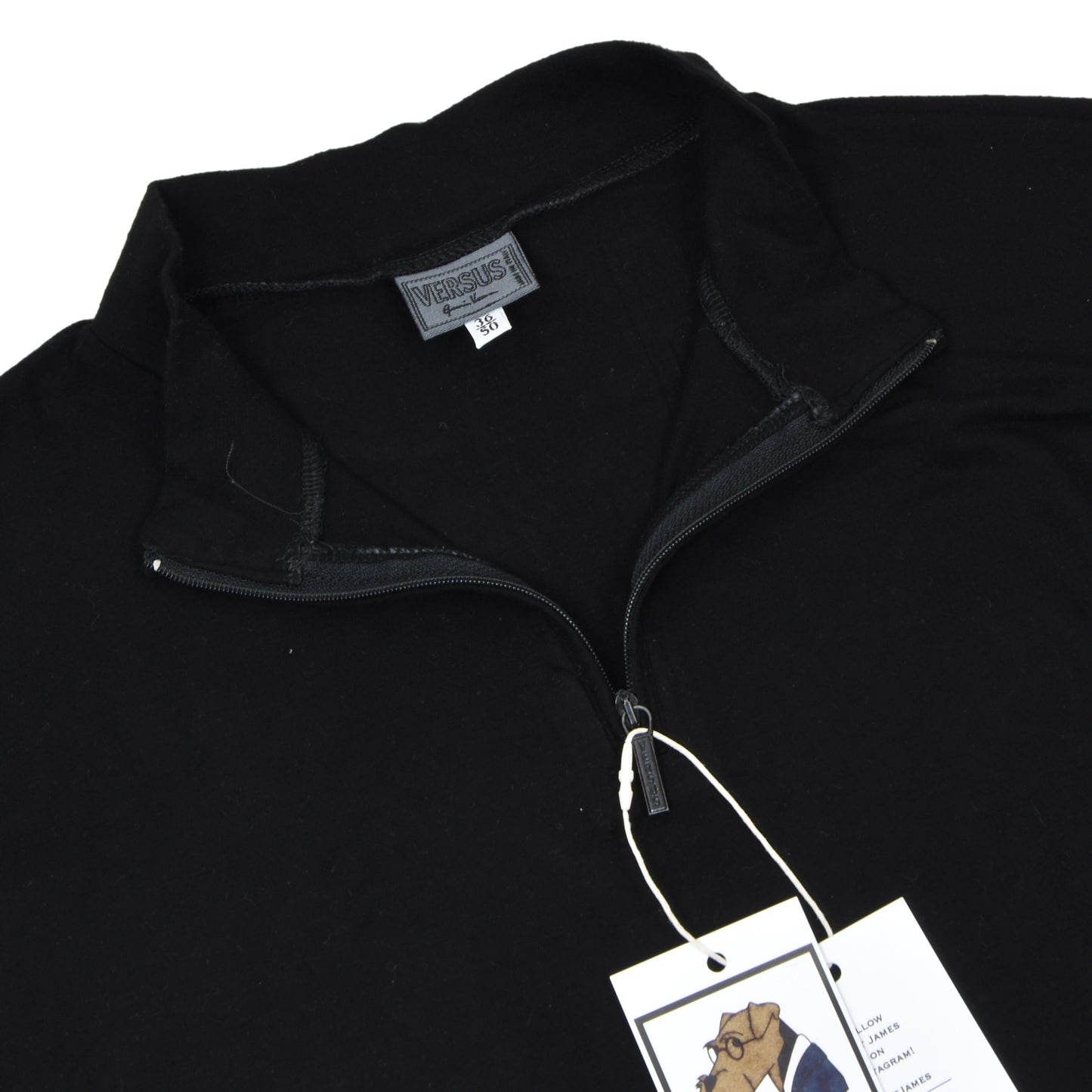 Versus Gianni Versace 1/4 Zip Pullover Size 50 - Black