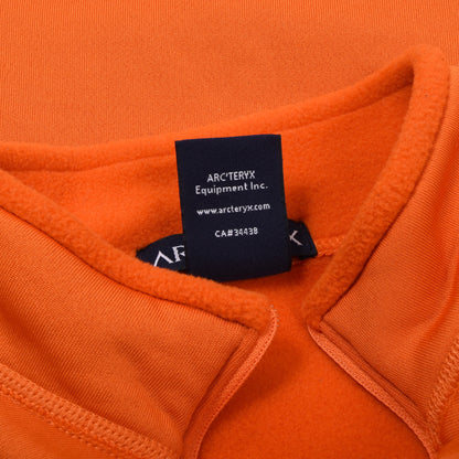 Arcteryx Polartec Fleece 1/4 Zip Pullover Size S Chest ca. 49cm - Orange