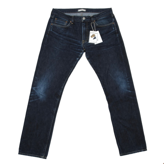 Uniqlo Selvedge Jeans Slim Straight Low Rise Größe W34 L32 - Blau