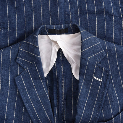 Pal Zileri Leinenjacke Größe 50 ca. 51cm - Blaue Streifen