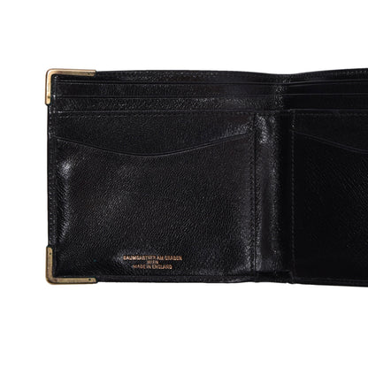 NOS Baumgartner am Graben Wien 1/10 9kt Gold Ledergeldbörse - Schwarz