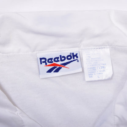 Vintage Reebok Flag Trainingsjacke, Größe L (ca. 66 cm), Weiß