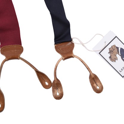 Trafalgar Ribbon Hosenträger - Marineblau/Burgunderrot