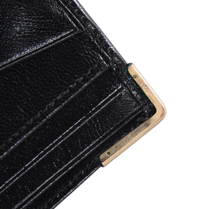 NOS Baumgartner am Graben Wien 1/10 9kt Gold Ledergeldbörse - Schwarz