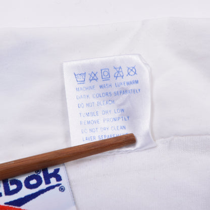 Vintage Reebok Flag Trainingsjacke, Größe L (ca. 66 cm), Weiß