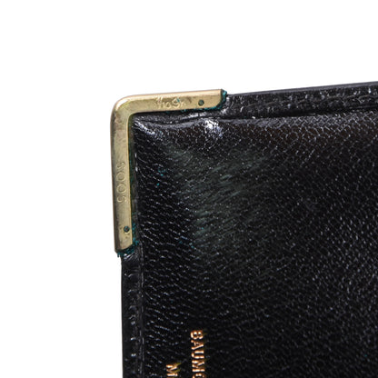 NOS Baumgartner am Graben Wien 1/10 9kt Gold Ledergeldbörse - Schwarz