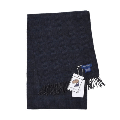 Massaro 100% Cashmere Scarf ca. 168cm - Blue/Grey Plaid