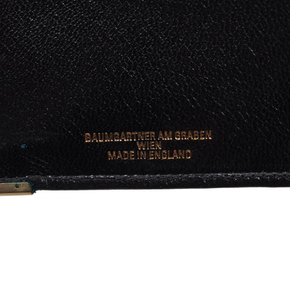 NOS Baumgartner am Graben Wien 1/10 9kt Gold Ledergeldbörse - Schwarz