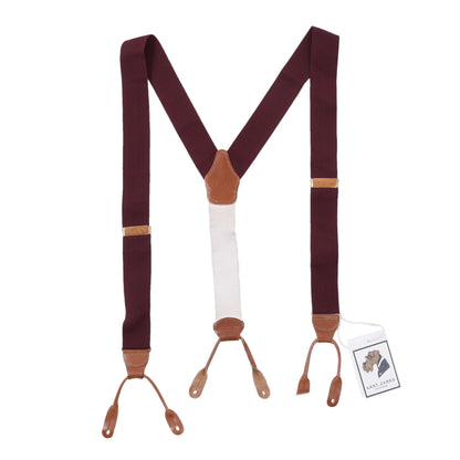 Brooks Brothers Ribbon Braces/Suspenders Size XL - Burgundy