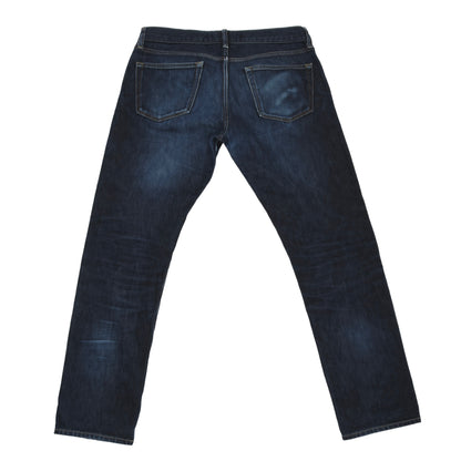 Uniqlo Selvedge Jeans Slim Straight Low Rise Size W34 L32 - Blue