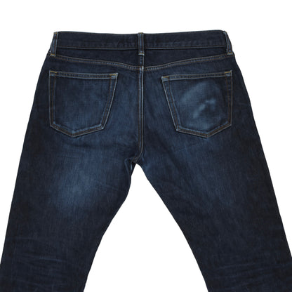 Uniqlo Selvedge Jeans Slim Straight Low Rise Size W34 L32 - Blue