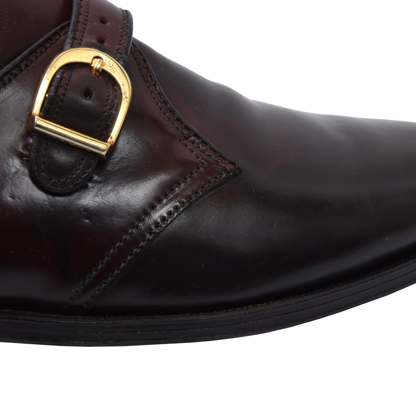 Alden Shell Cordovan Single Monk Schuhe Größe US 7 1/2 C/E