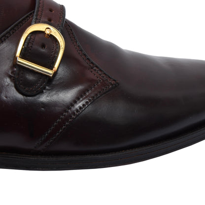 Alden Shell Cordovan Single Monk Schuhe Größe US 7 1/2 C/E