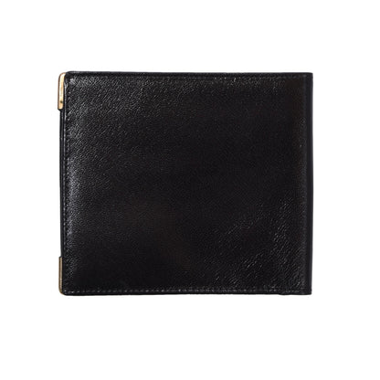 NOS Baumgartner am Graben Wien 1/10 9kt Gold Ledergeldbörse - Schwarz