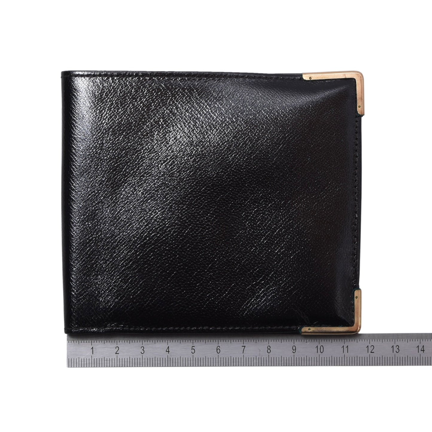 NOS Baumgartner am Graben Wien 1/10 9kt Gold Ledergeldbörse - Schwarz