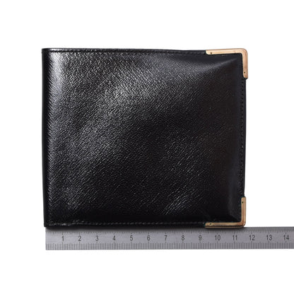 NOS Baumgartner am Graben Wien 1/10 9kt Gold Ledergeldbörse - Schwarz