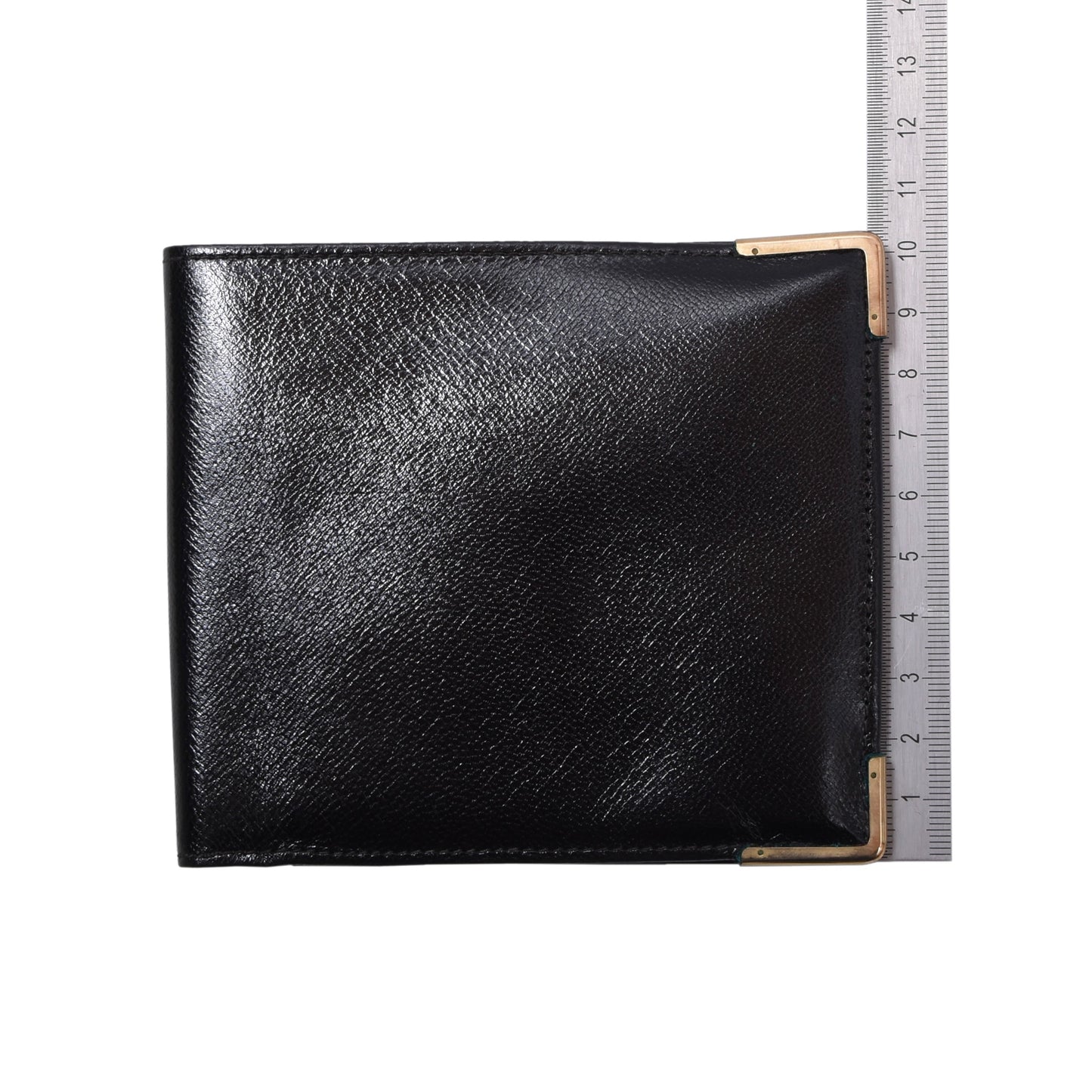 NOS Baumgartner am Graben Wien 1/10 9kt Gold Ledergeldbörse - Schwarz