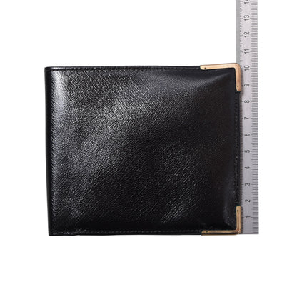 NOS Baumgartner am Graben Wien 1/10 9kt Gold Ledergeldbörse - Schwarz