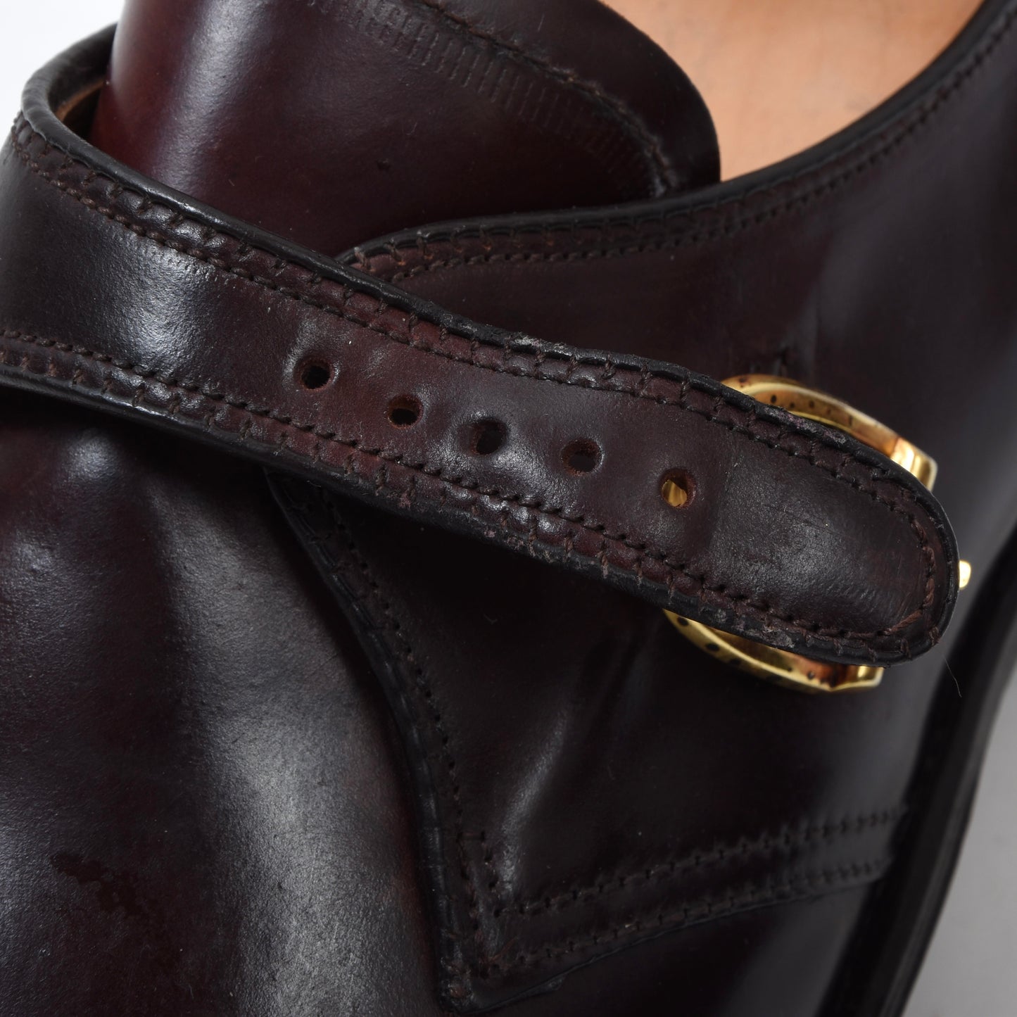 Alden Shell Cordovan Single Monk Schuhe Größe US 7 1/2 C/E