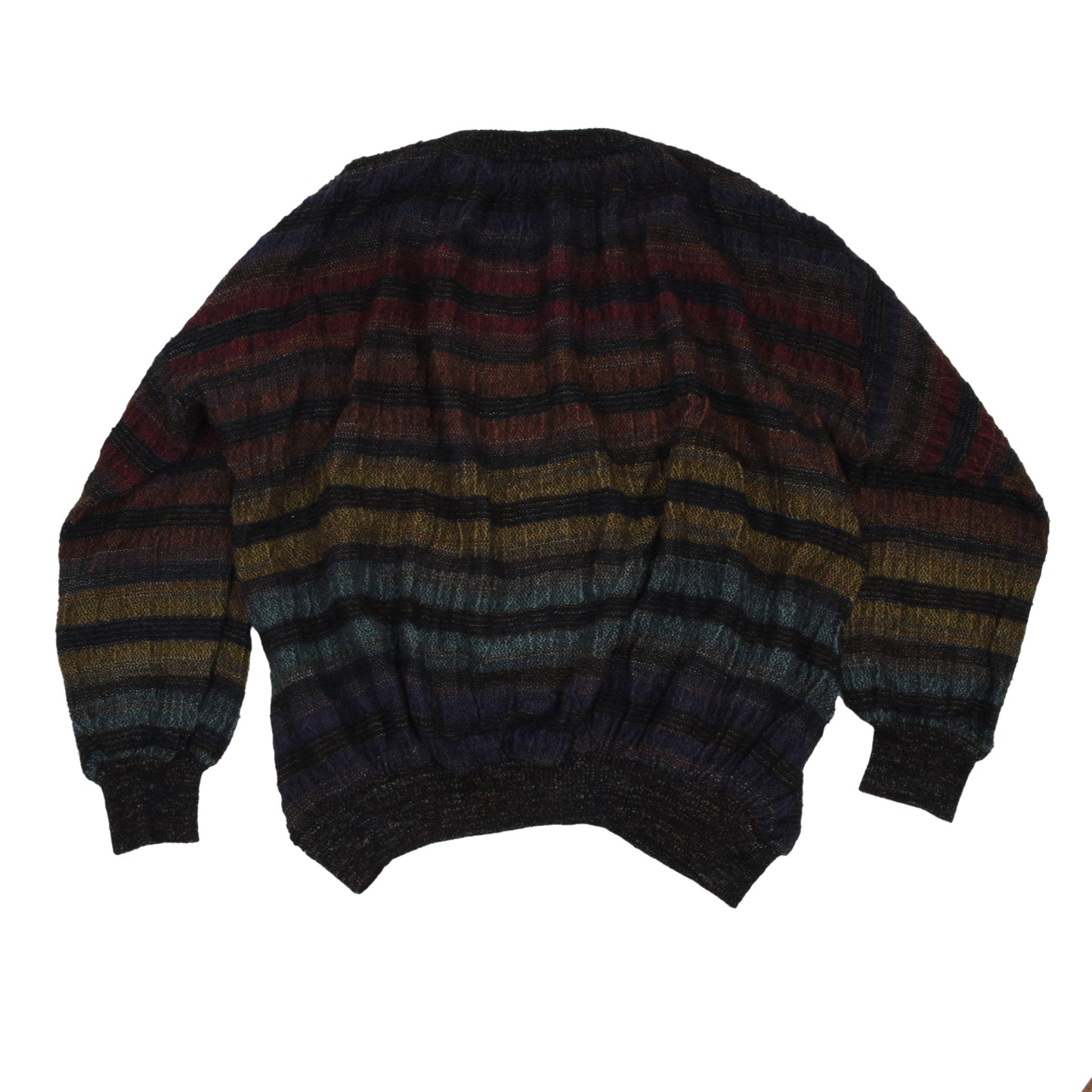 Vintage Missoni Strickweste  Mohair-Mix, Größe 52 - Regenbogenfarben, gestreift